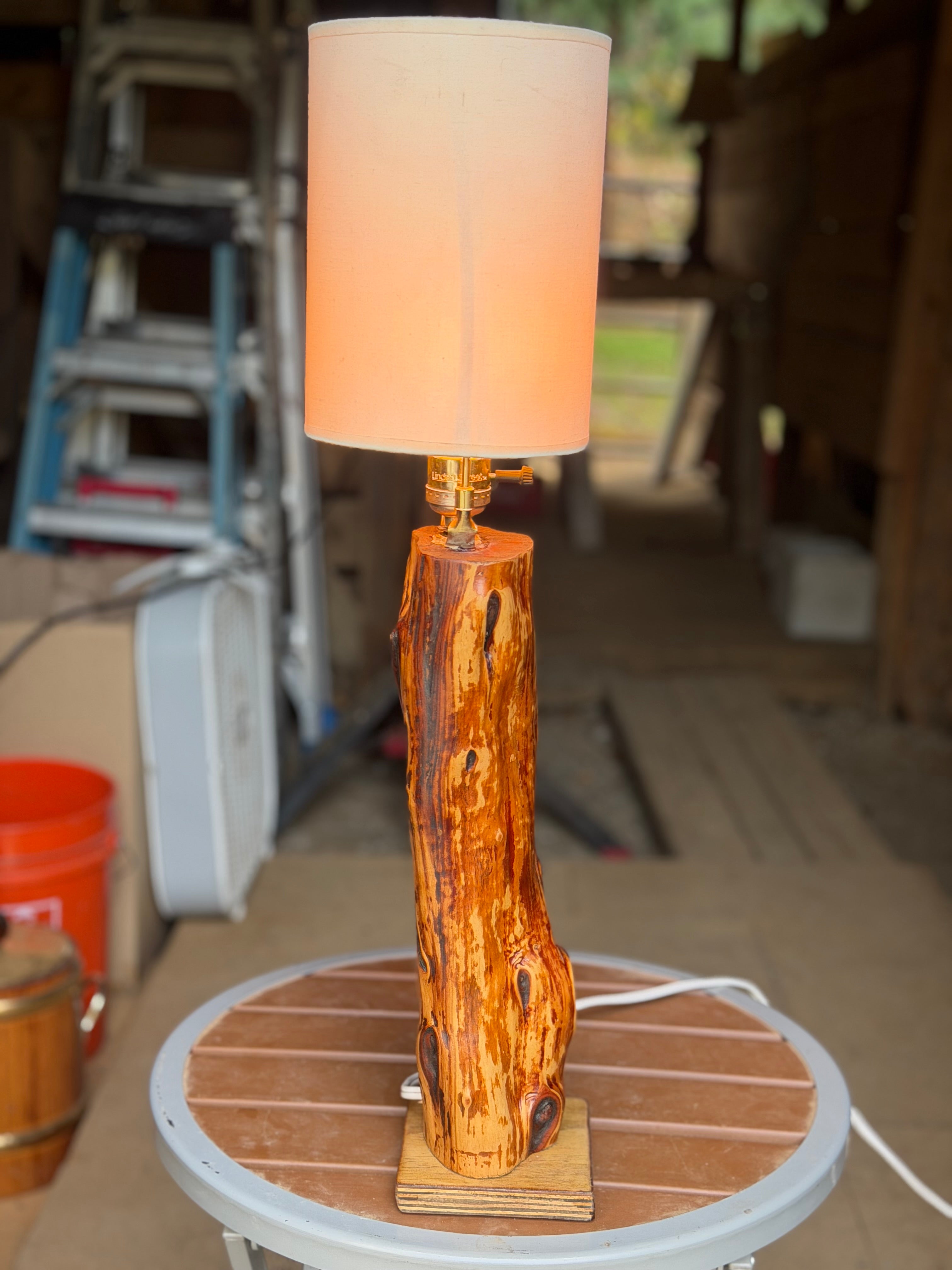 Manzanita Log Lamp “Waterfall”