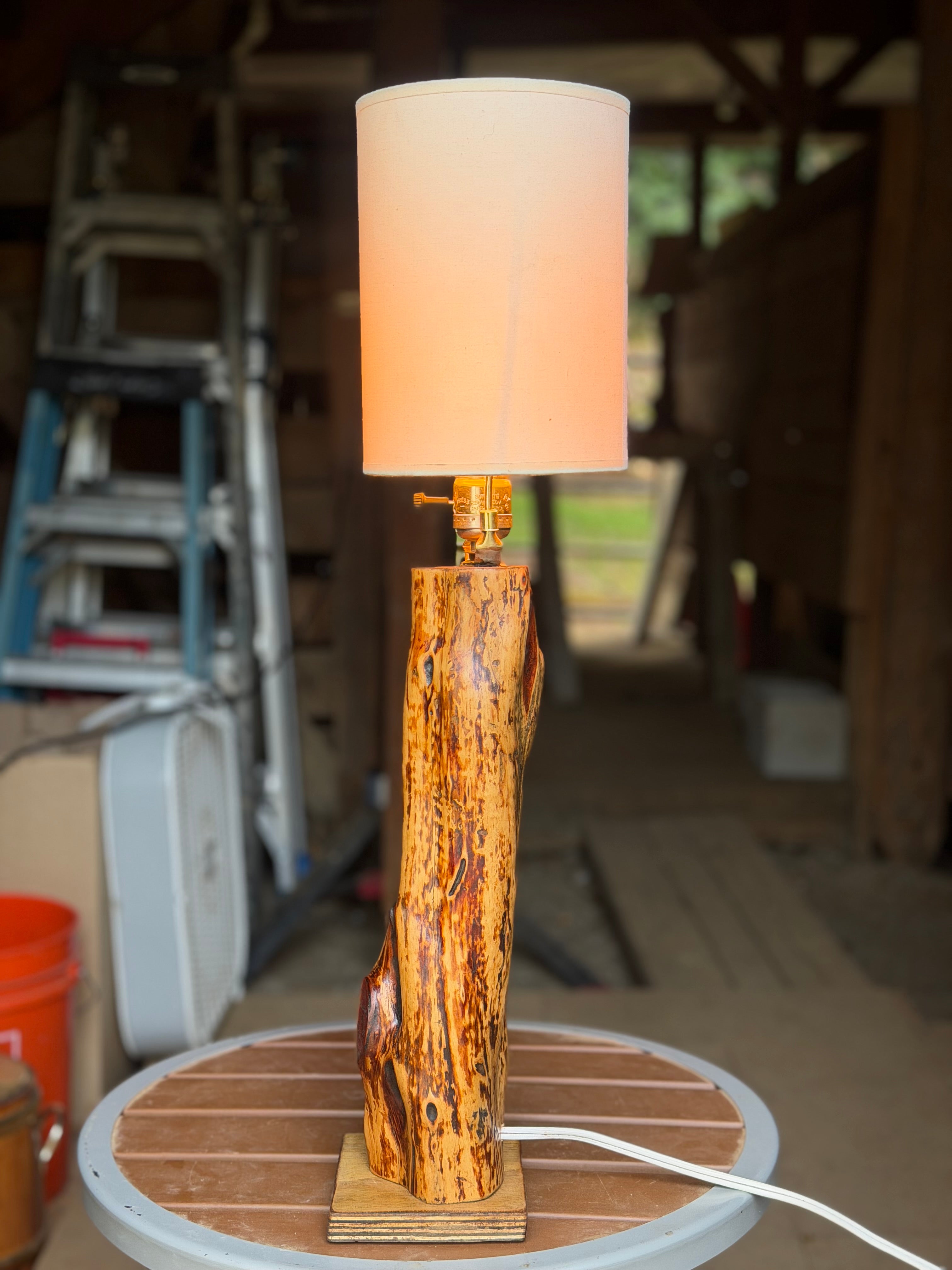 Manzanita Log Lamp “Waterfall”