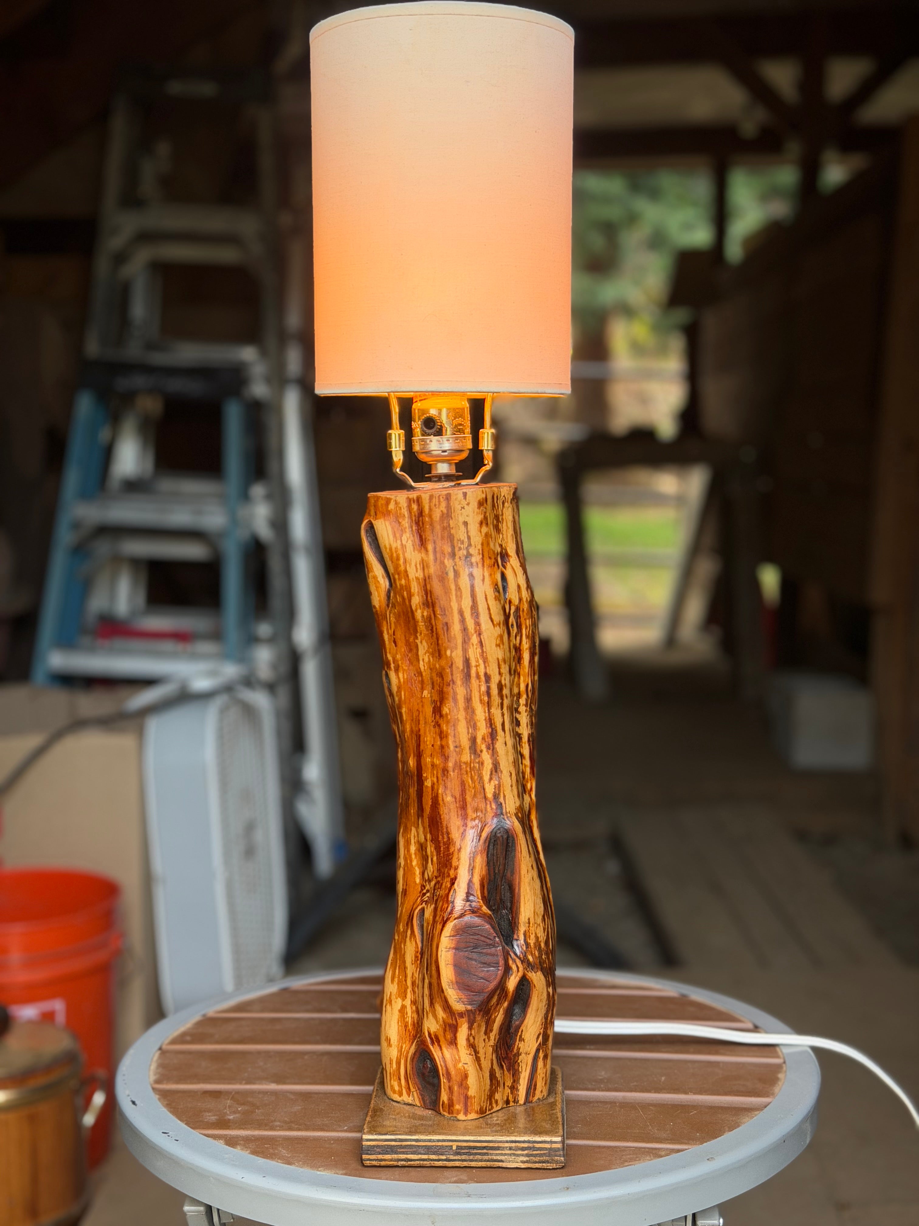 Manzanita Log Lamp “Waterfall”