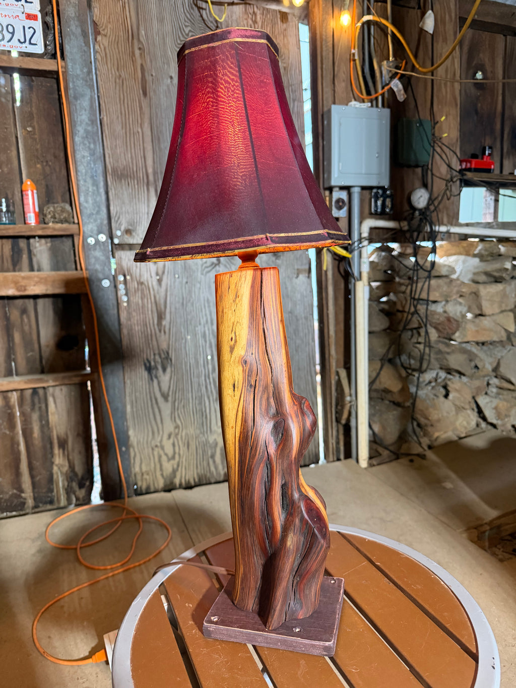 27” Manzanita Log Lamp “Vein”