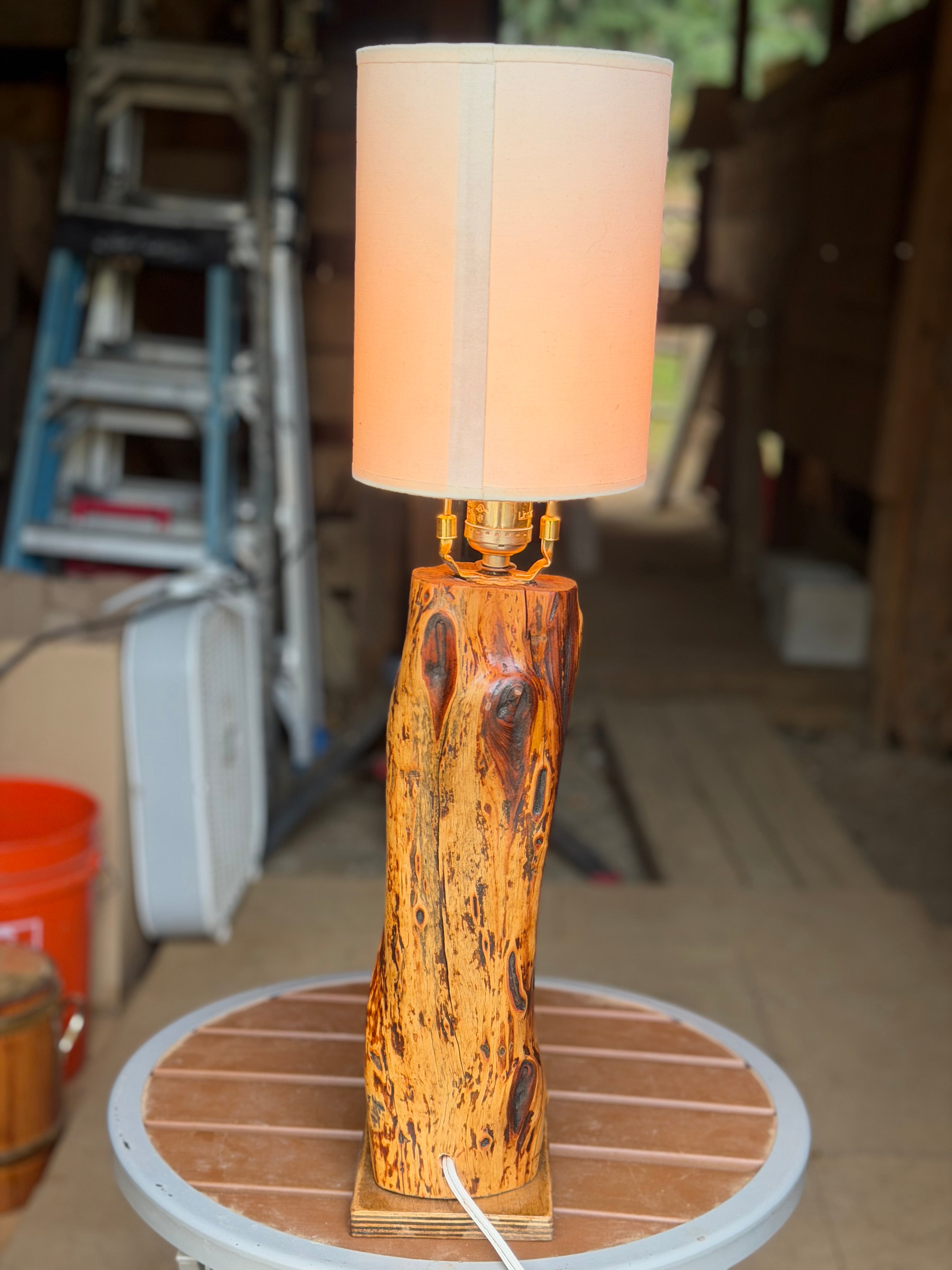 Manzanita Log Lamp “Waterfall”
