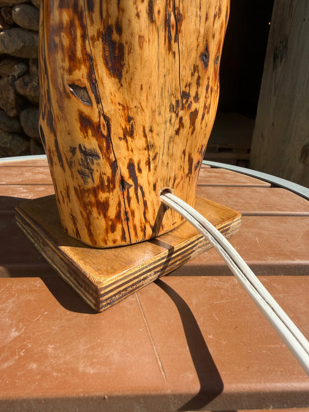 Manzanita Log Lamp “Waterfall”