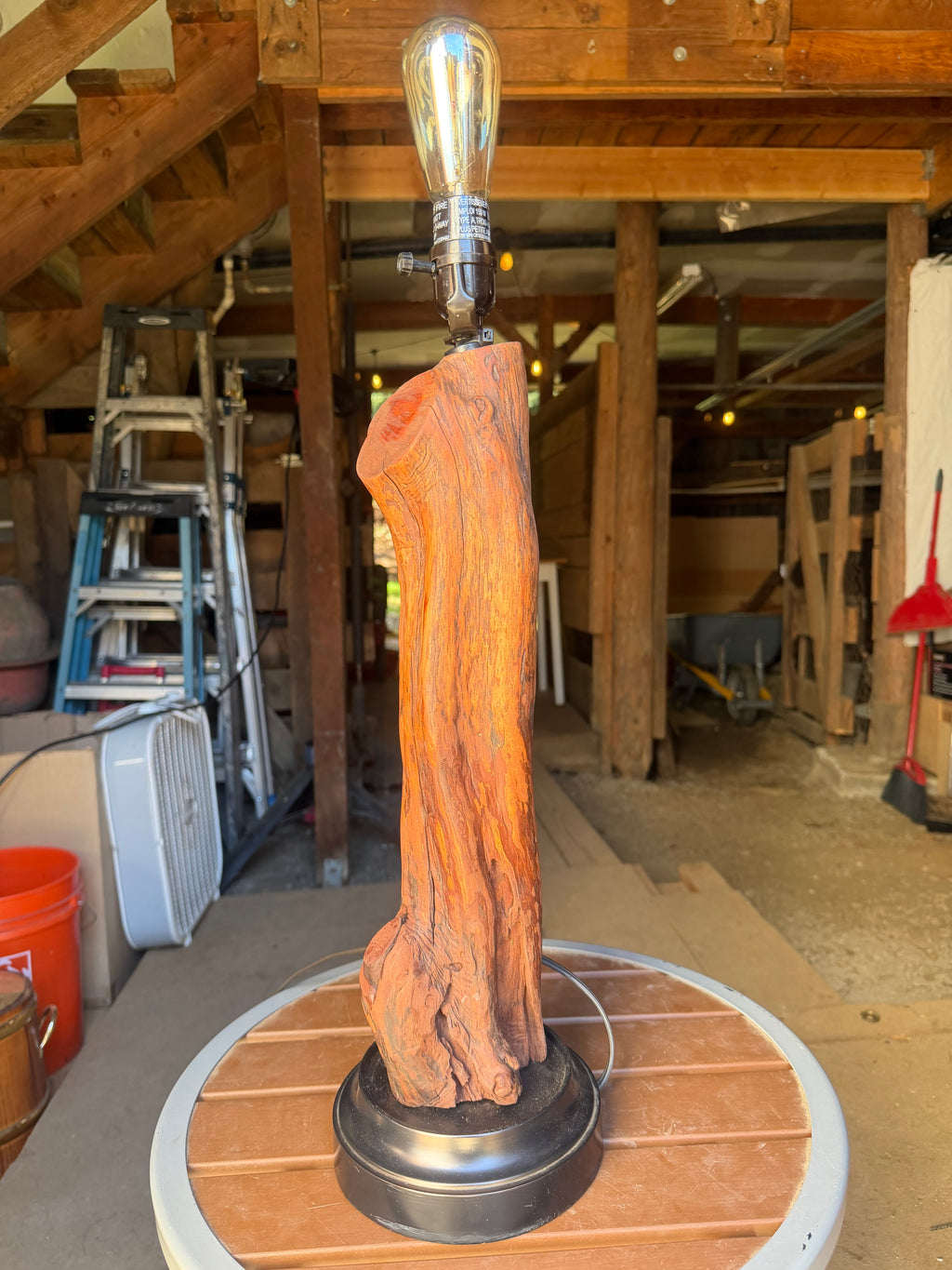 Manzanita Log Lamp "Lazy Day"