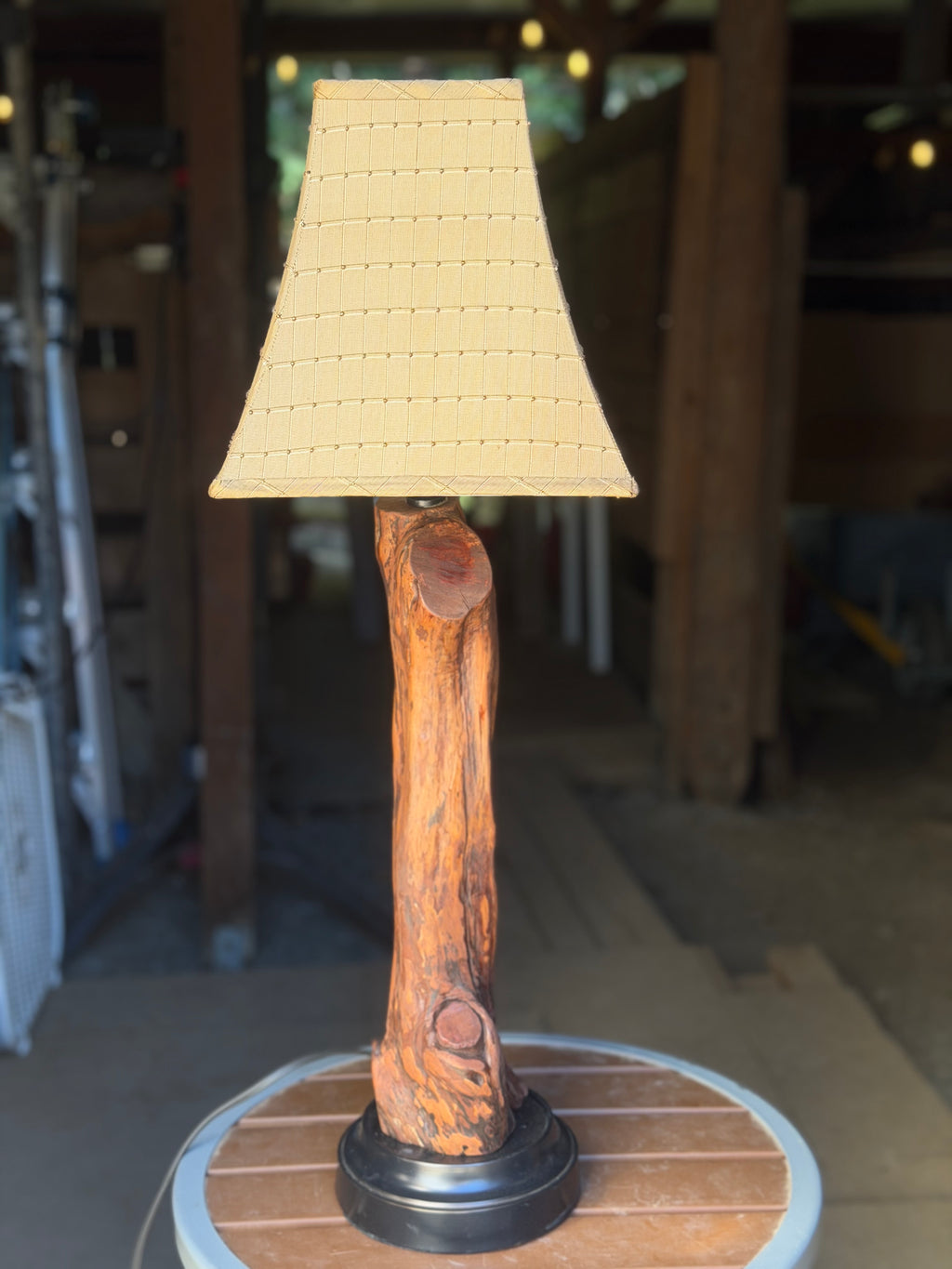 Manzanita Log Lamp "Lazy Day"