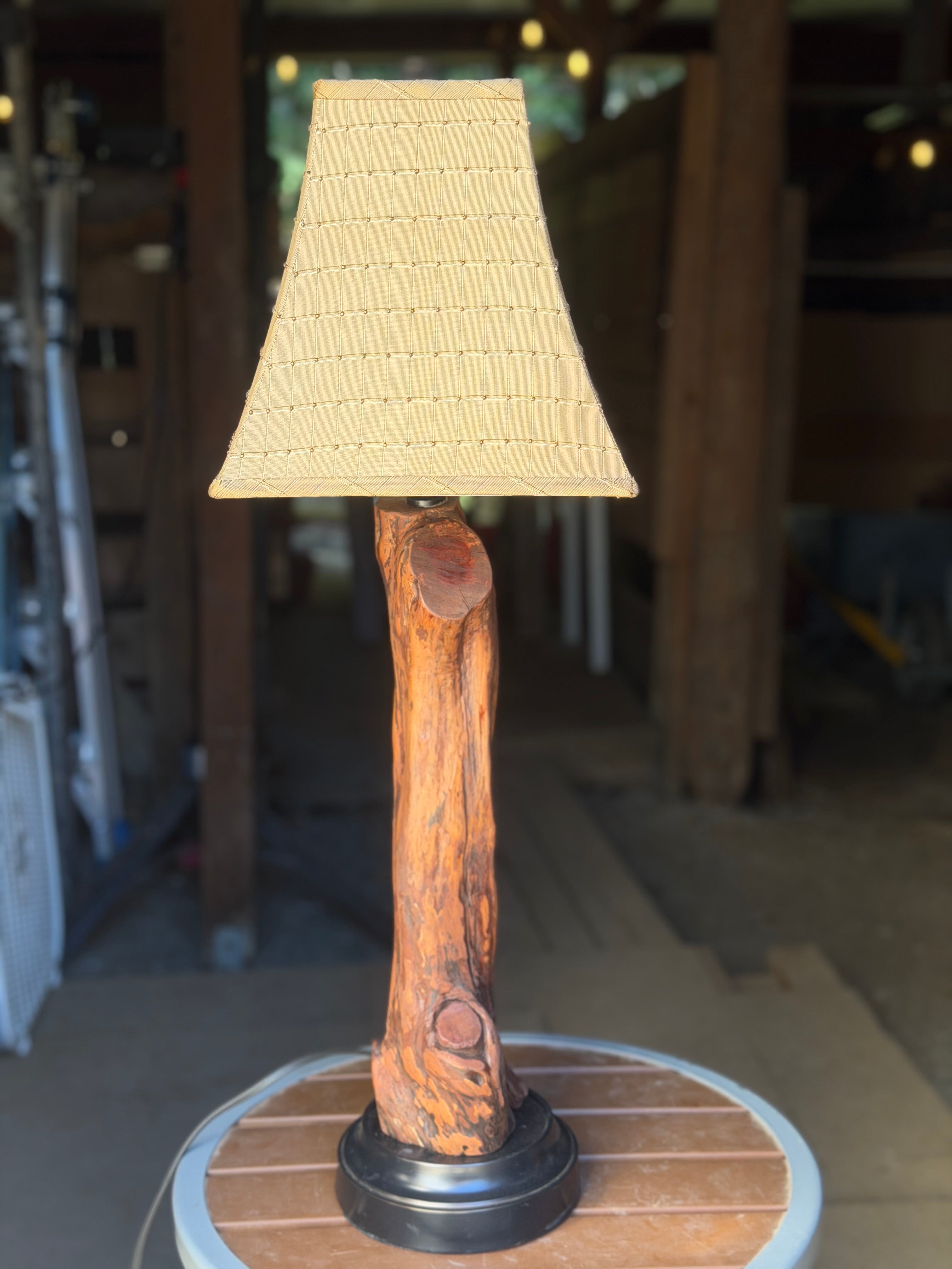 Manzanita Log Lamp "Lazy Day"