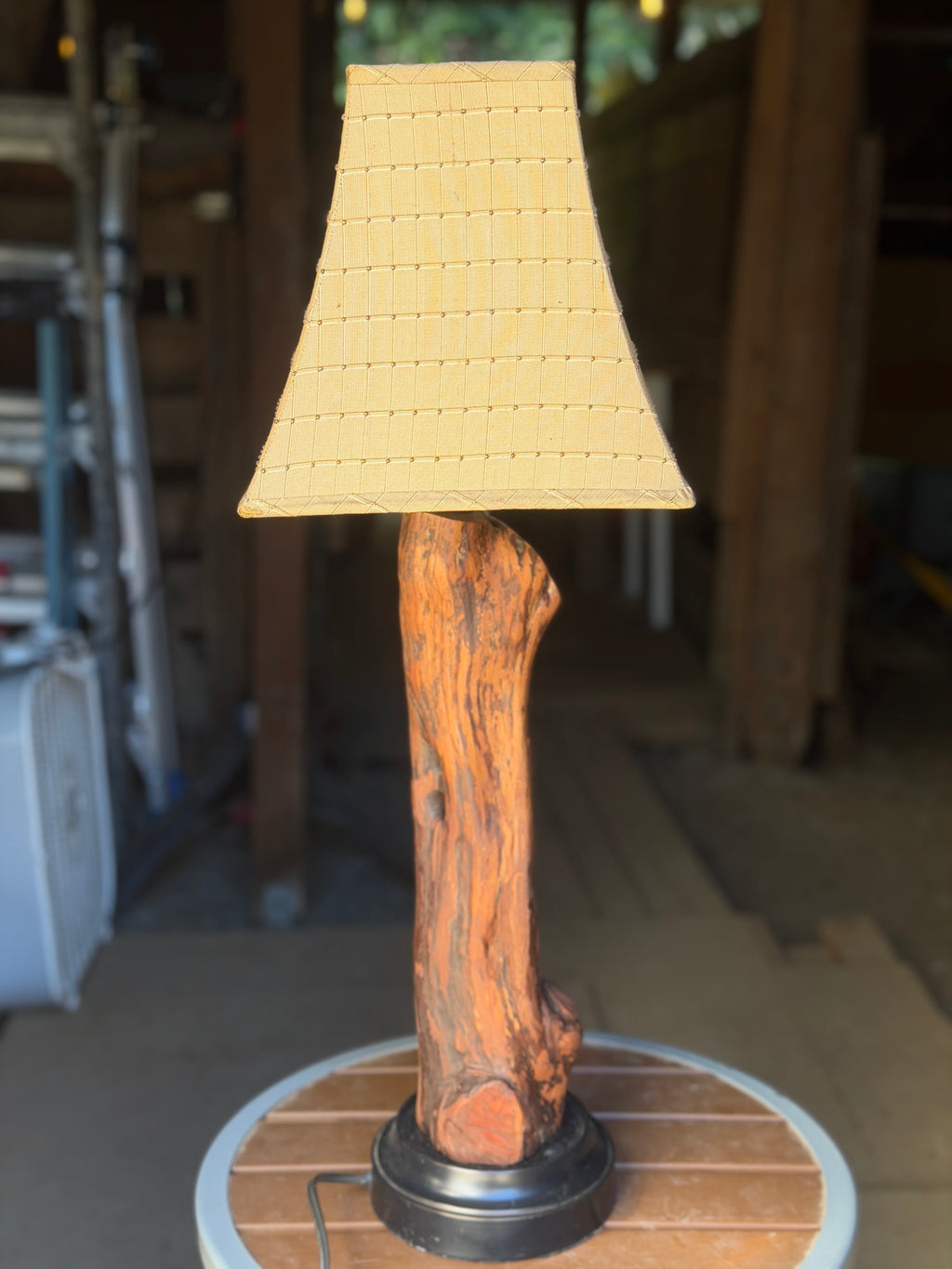 Manzanita Log Lamp "Lazy Day"