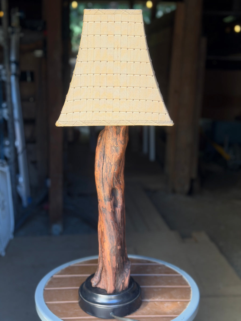 Manzanita Log Lamp "Lazy Day"