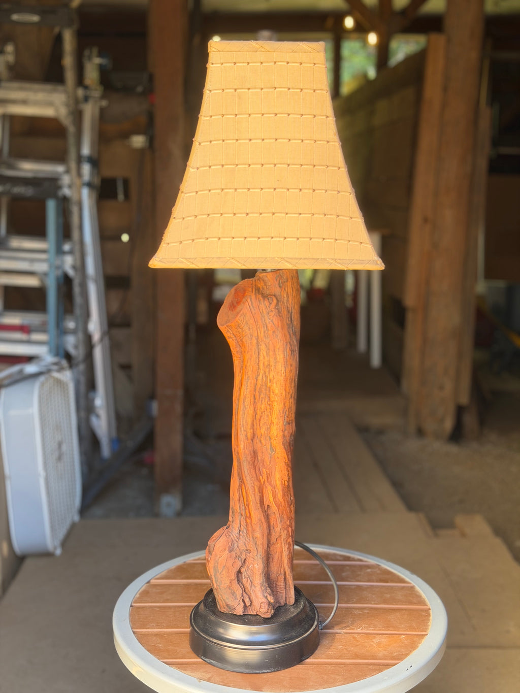 Manzanita Log Lamp "Lazy Day"
