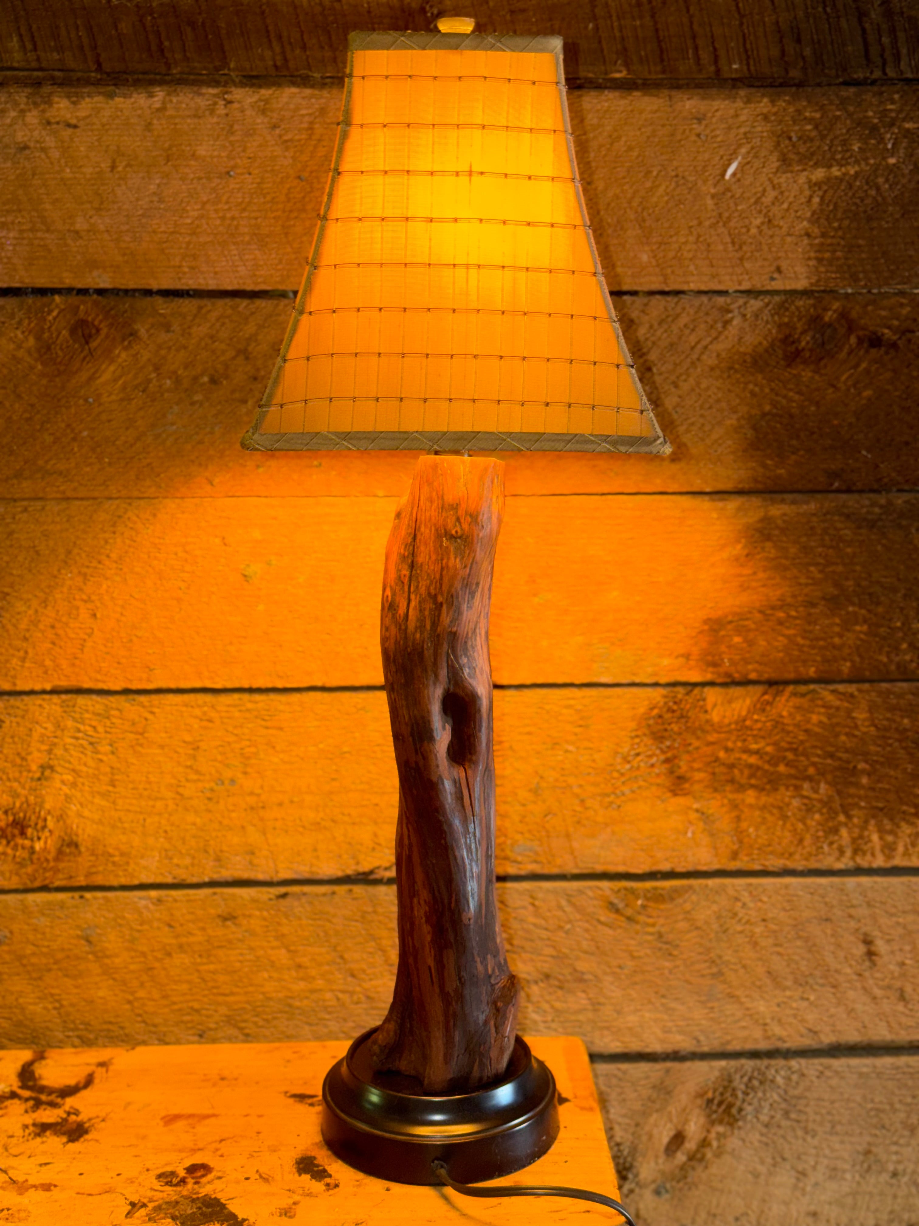 Manzanita Log Lamp "Lazy Day"