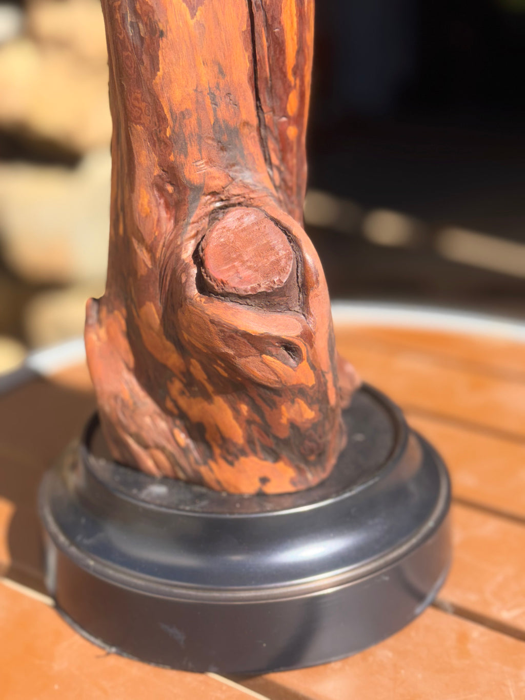 Manzanita Log Lamp "Lazy Day"