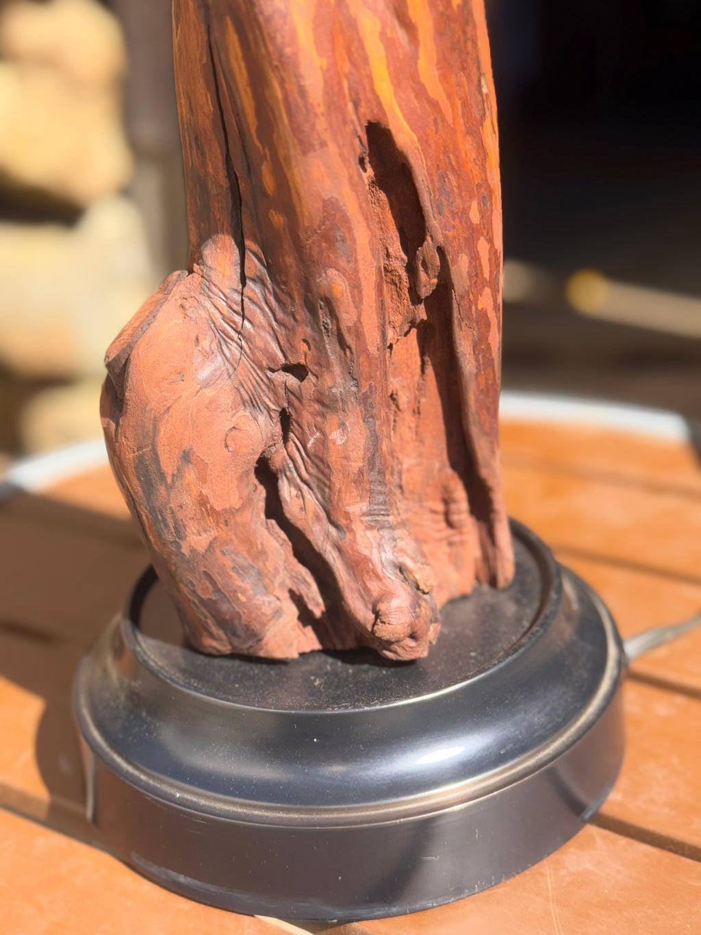 Manzanita Log Lamp "Lazy Day"