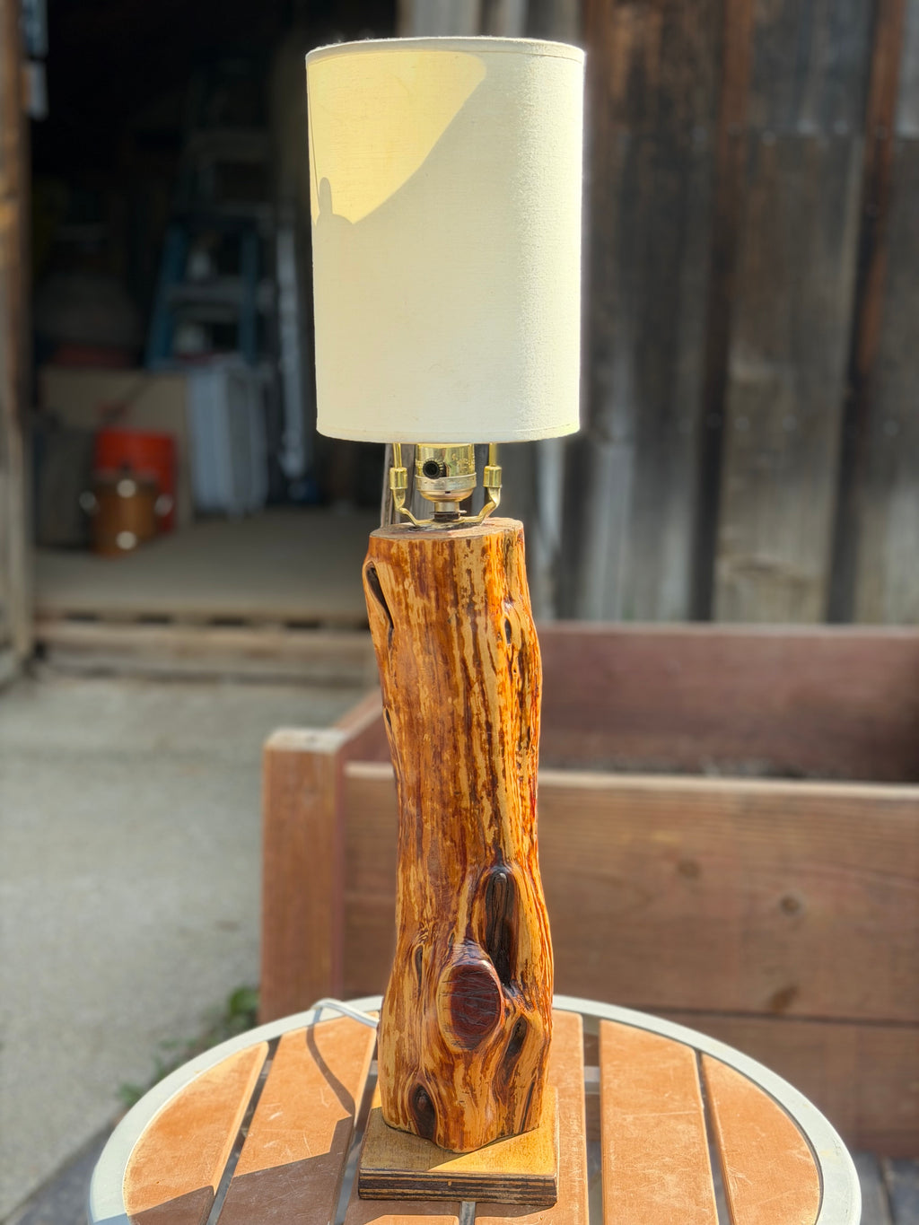 Manzanita Log Lamp “Waterfall”