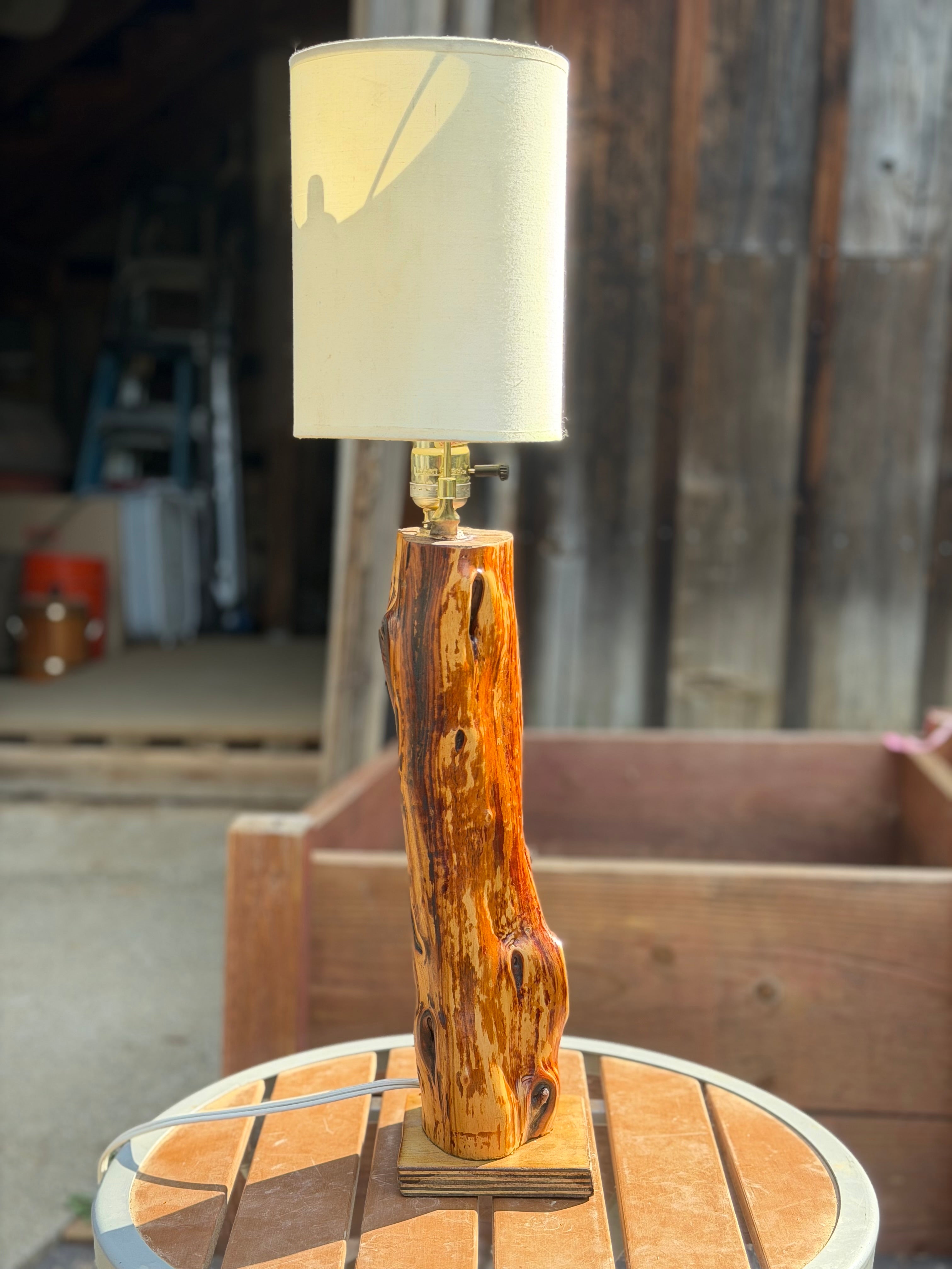 Manzanita Log Lamp “Waterfall”