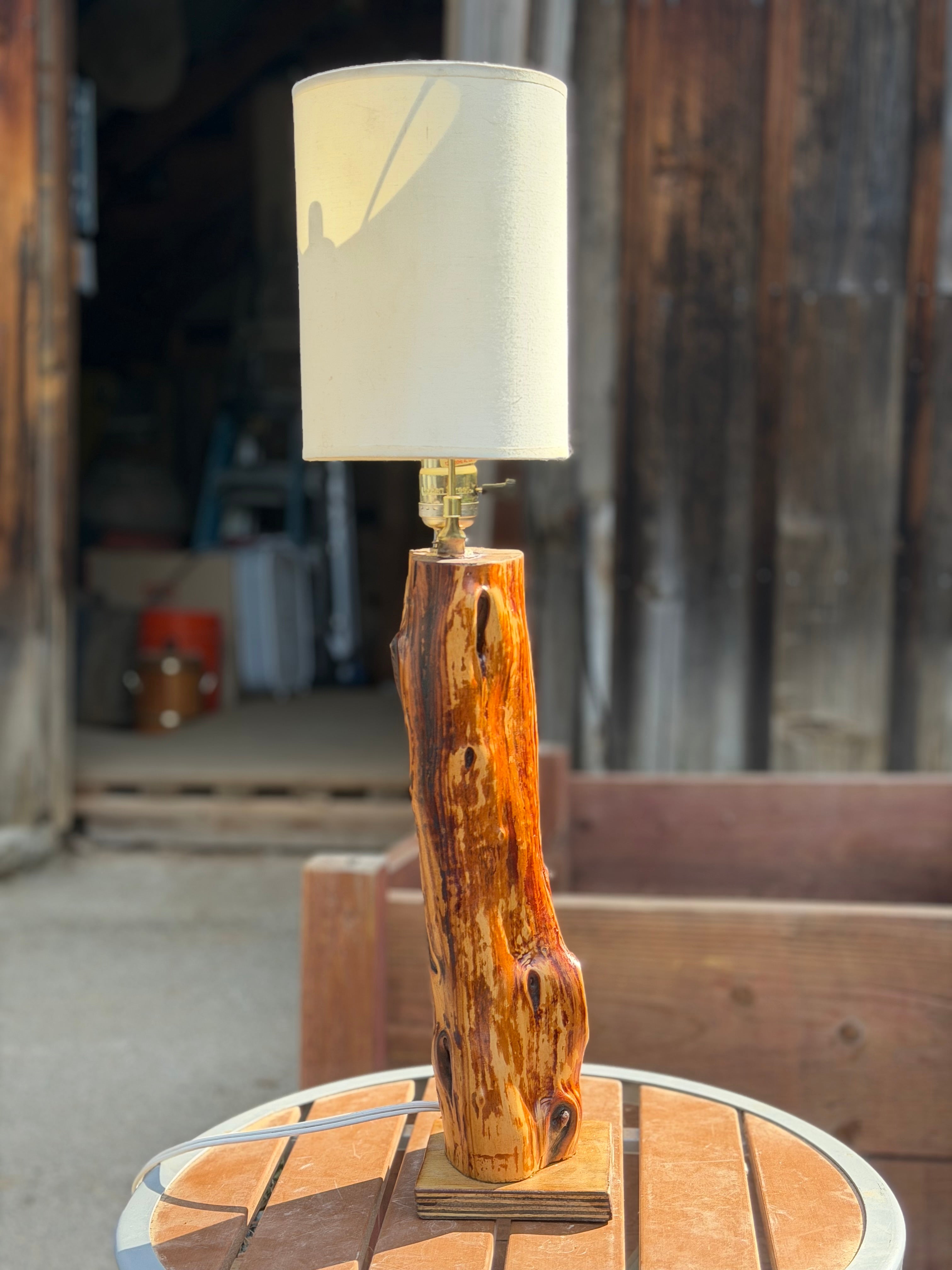 Manzanita Log Lamp “Waterfall”