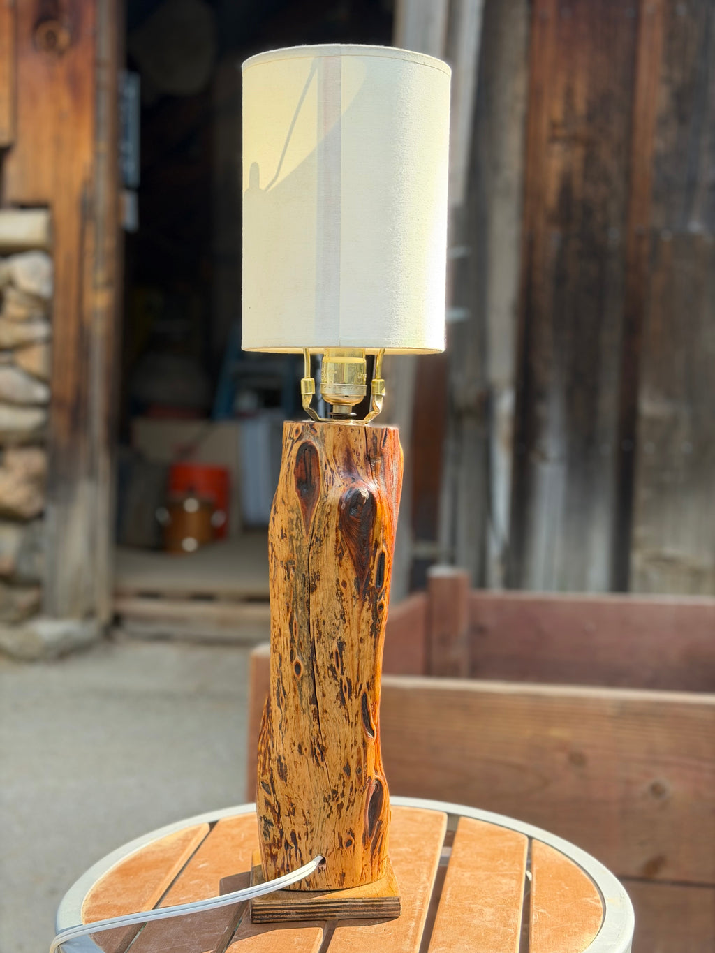 Manzanita Log Lamp “Waterfall”
